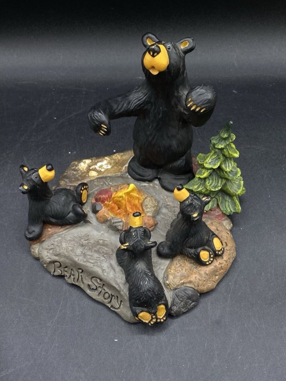 "Bear Story" Bearfoots Figurine By Jeff Fleming Campfire Storytelling READ
